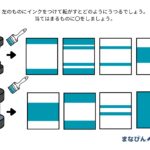 小学校受験対策に！頭のなかで動かしてみよう「インクを付けて転がすと…？」プリント♪