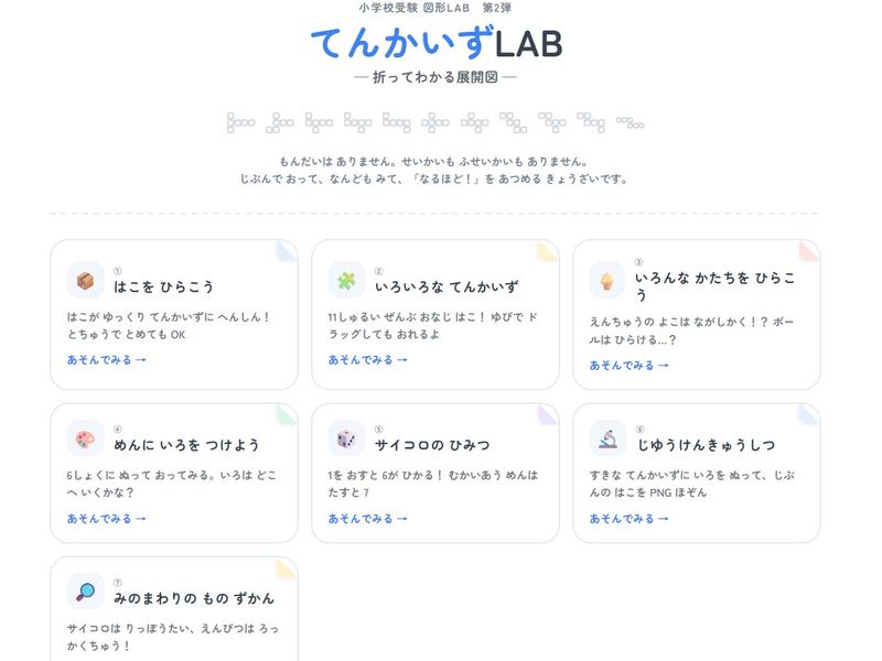 展開図 TOP画面